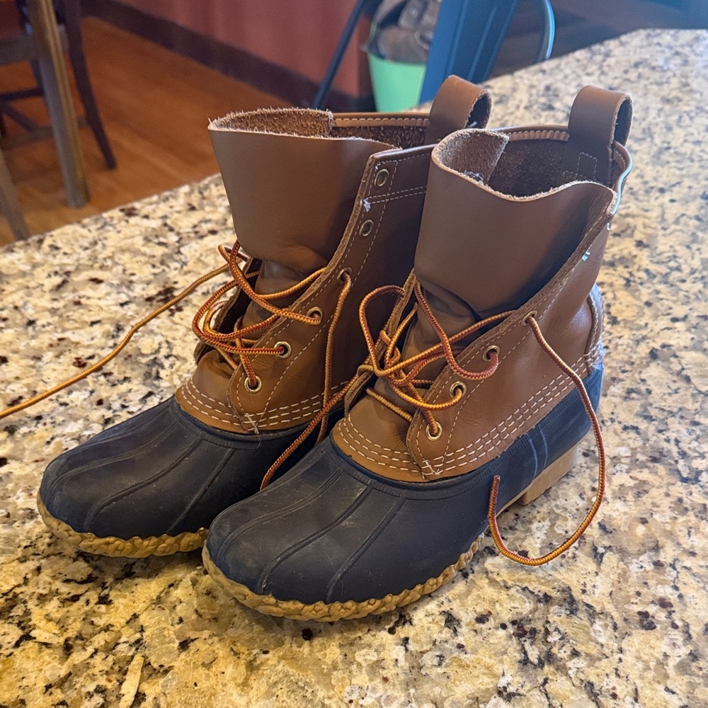 L.L. Bean Women's Brown and Navy Winter Boots